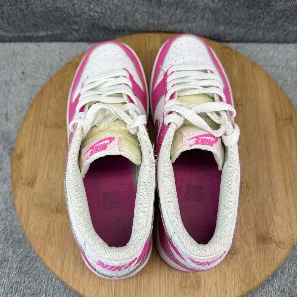 Nike Dunk Low Shoes Boys Size 6.5Y Pink Sneakers FB9109-102 No Insoles